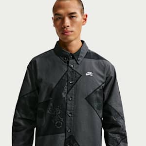 Nike SB Men's Long-Sleeve Button-Up Skate Top. Nike ID